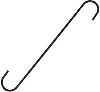 Erva Black S-Hook with 2" opening - 18"