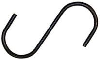 Erva Black S-Hook with 2" opening - 6"