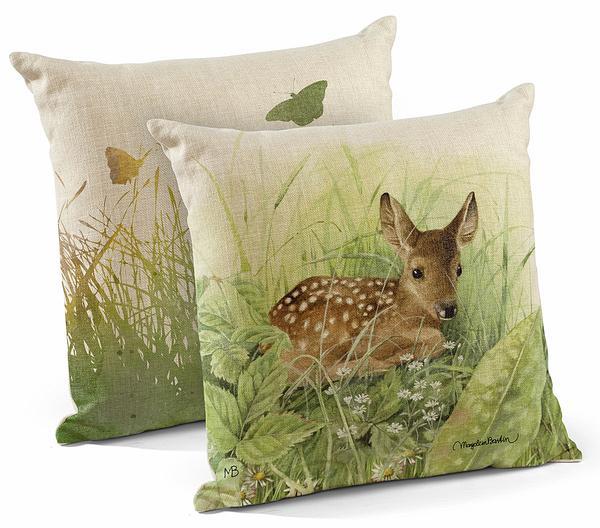 Waiting for Mom Fawn 18" Decorative Pillow