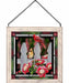 picket fence - cardinals stained glass art