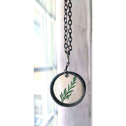 Green Fern Leaf Necklace