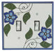 Blue Blossom double light switch plate cover