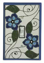 Blue Blossom light switch plate cover