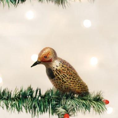 Flicker Ornament on Tree
