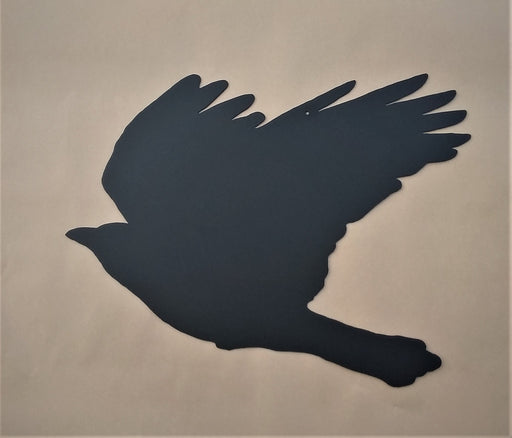 American Crow - Flying - Metal Art