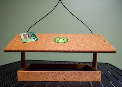 USA made Fly Thru Recycled Feeder - tan