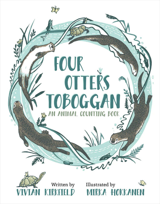 Four Otters Toboggan: An Animal Counting Book - Book Cover
