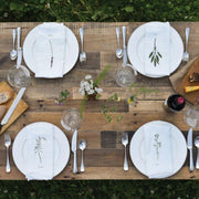 Garden Herbs Napkin Set top view of set table