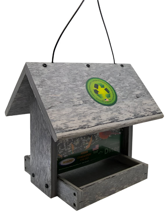 grey diner bird feeder