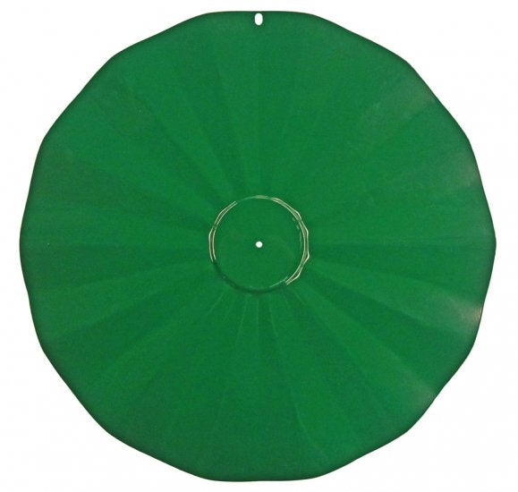 Hanging Disk Squirrel Baffle - Green - top
