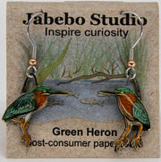 green heron earrings