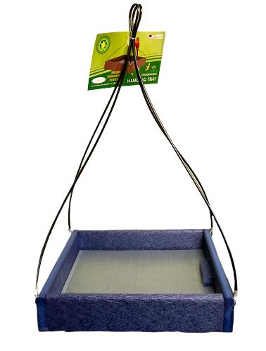 Blue Hanging Tray Feeder - 9 x 9