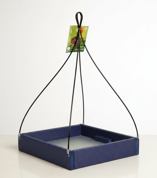 Blue Hanging Tray Feeder - 9 x 9