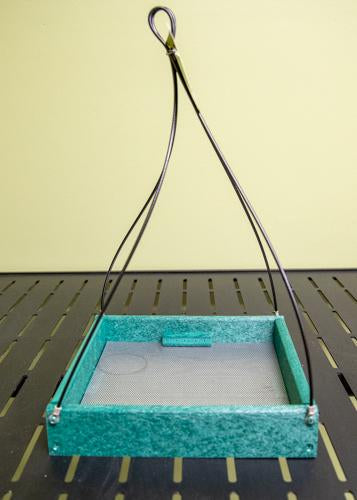 Green Hanging Tray Feeder - 9 x 9