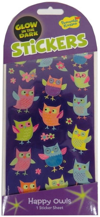 Glow-in-the-Dark Happy Owls Stickers