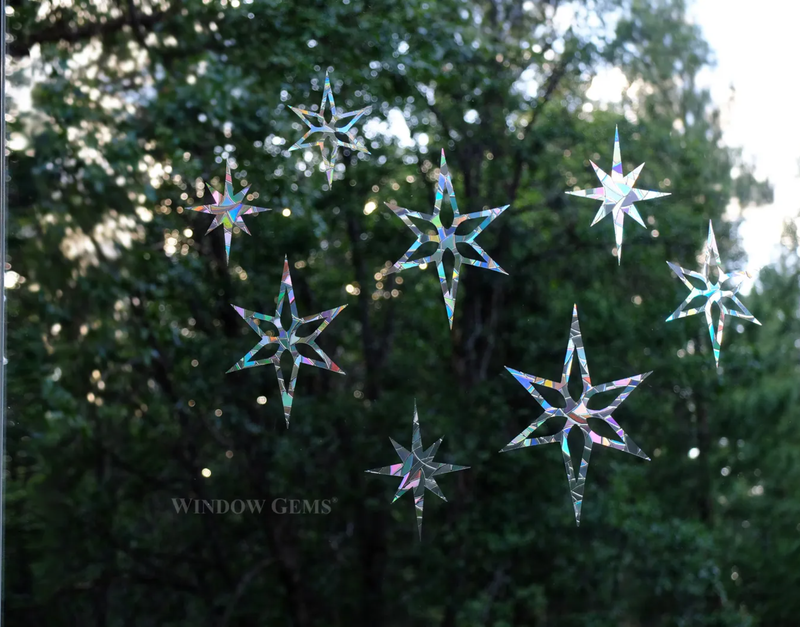 Holiday Stars Window Cling full set