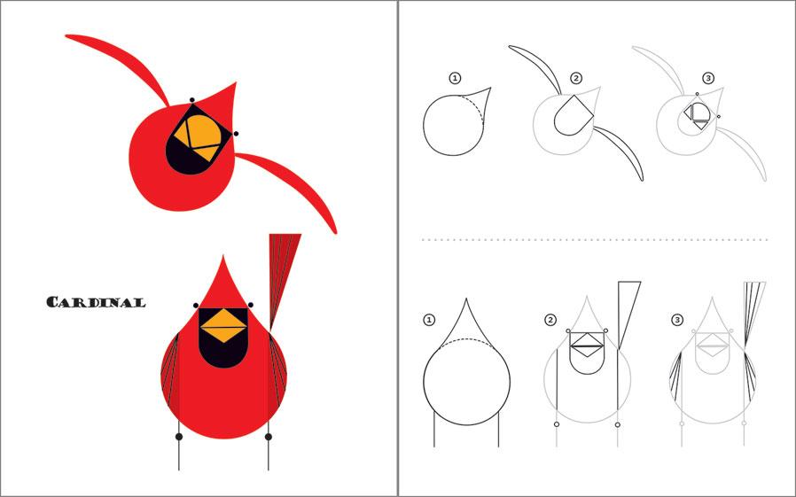 How to draw Charlie Harper birds