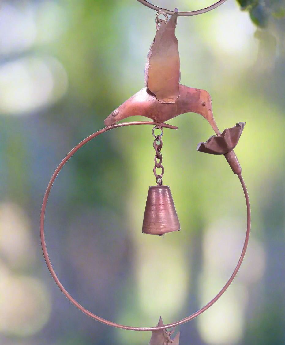 Flamed Hummingbird with Wildflower Ornament