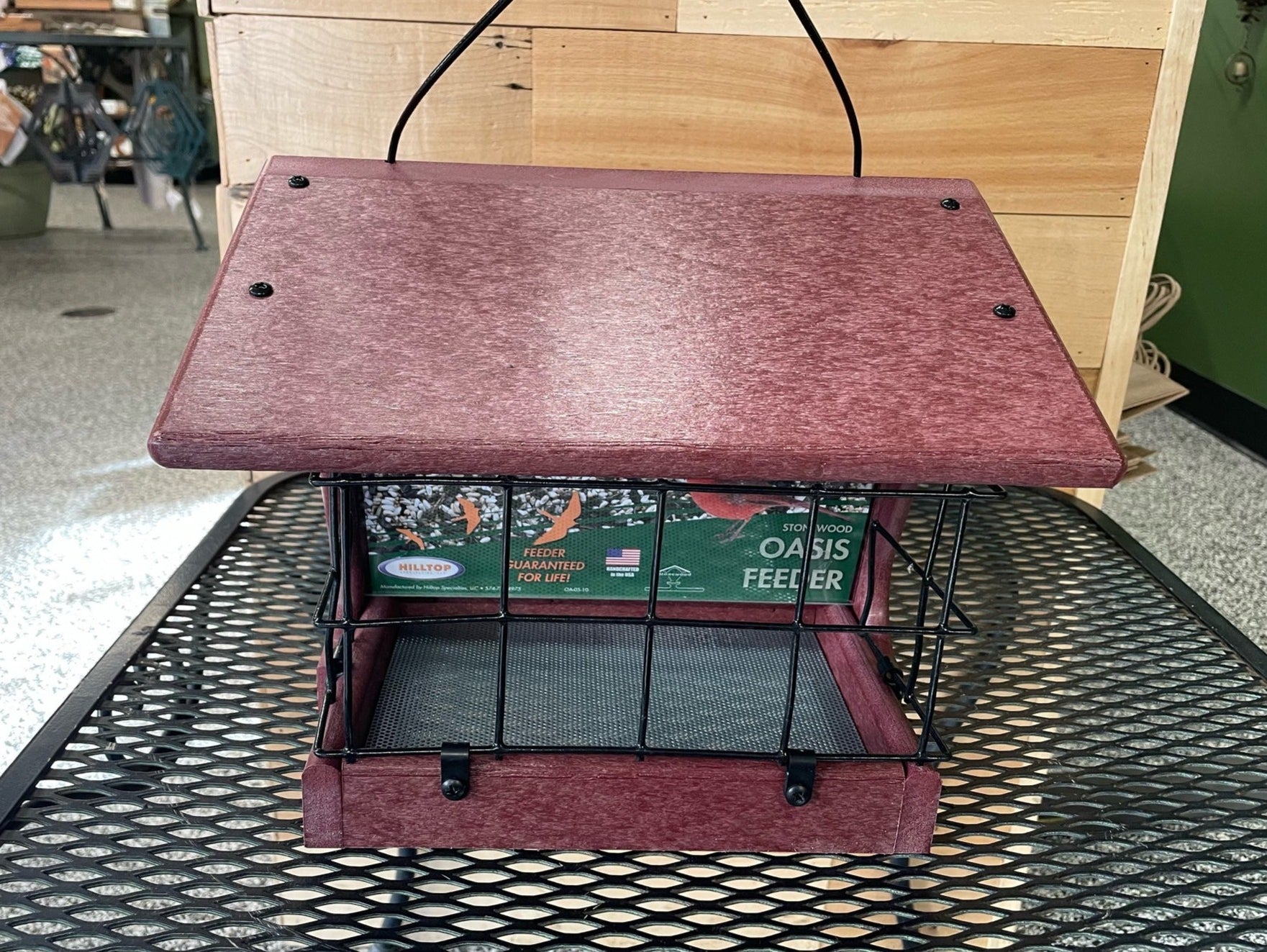 Oasis Recycled Bird Feeder with Dove Guard Amish made in the USA