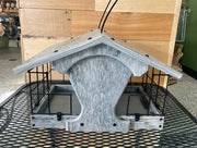 side view of Oasis Recycled Bird Feeder with Dove Guard