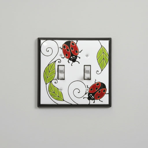 Ladybug Double Light Switch Plate Covers
