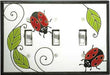 Ladybug Triple Light Switch Plate Covers
