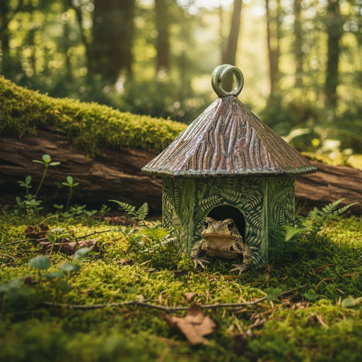 Toad House with Fern Design - Jarvis Speckled Green - Large
woodland setting