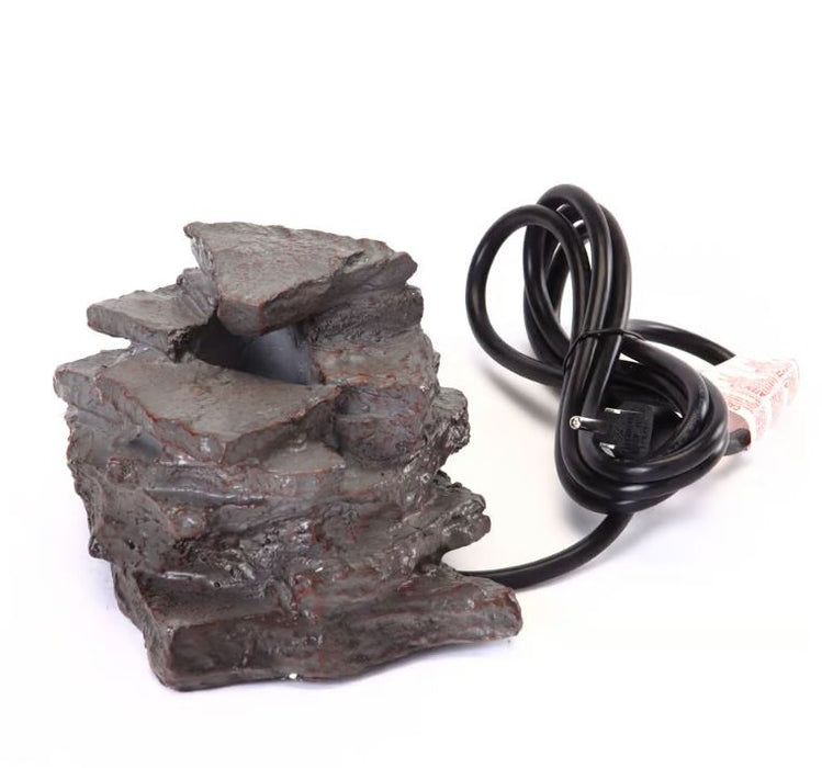 Layered Waterfall Rock for Bird Bath - Electric Pump Included
