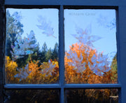 Autumn Leaves Window Cling installed