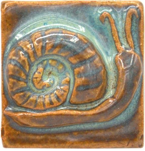 2 x 2 snail in turquoise