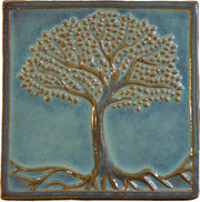 tree of life tile in green