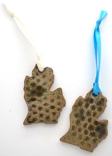 Petoskey Stone Pattern Ceramic Ornament