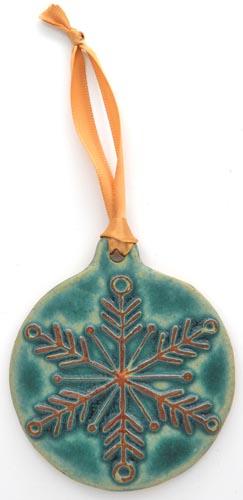 Snowflake ornament-feather design
