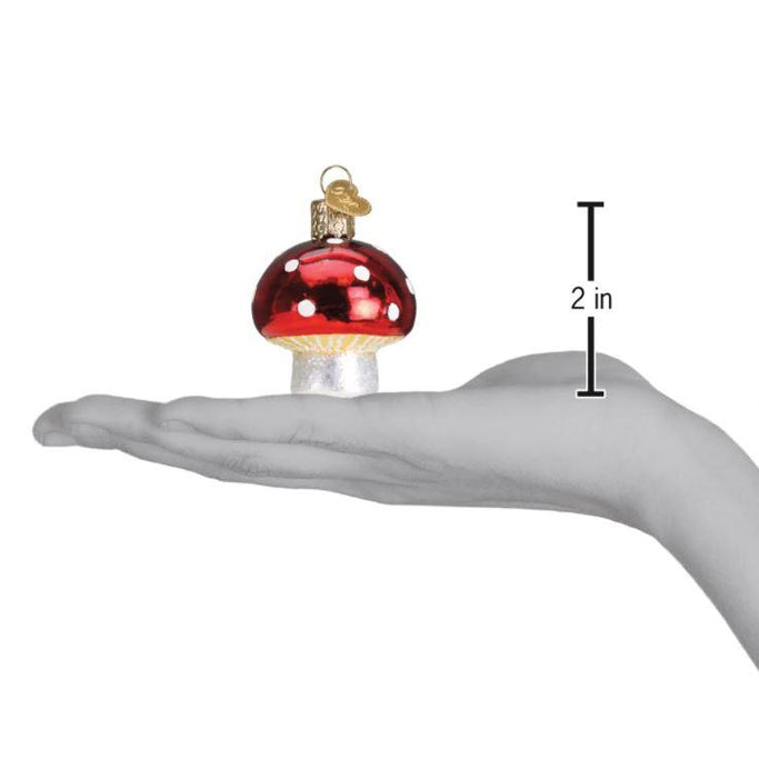 Lucky Mushroom Ornament Hand For Scale