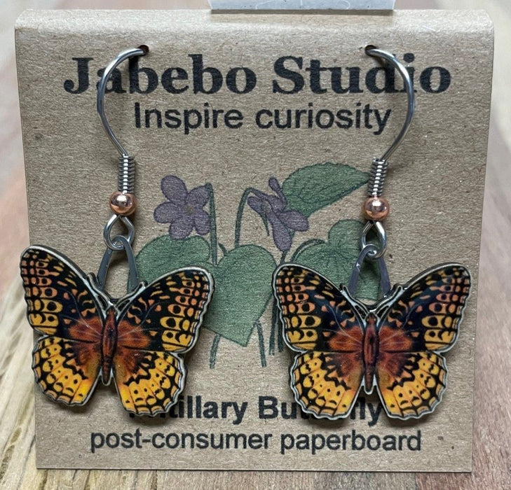 Fritillary Butterfly Earrings - Matching