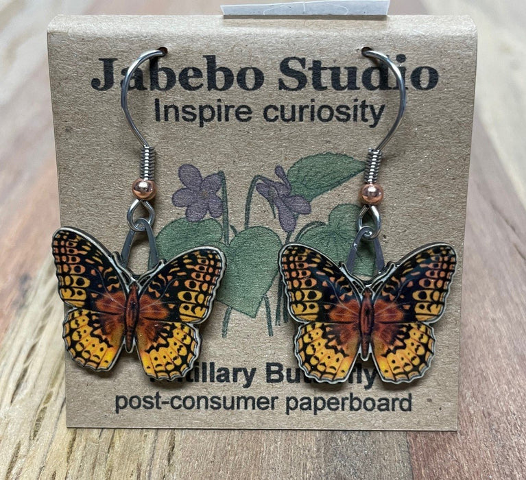 Fritillary Butterfly Earrings - Matching