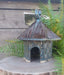 Toad House with Peacock Design - Dark Slate - Medium