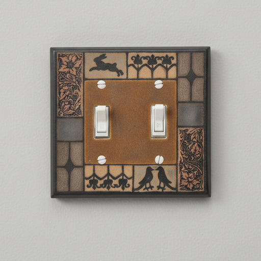 Mission Tile double Switch Plate Covers - double switch