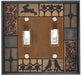 Mission Tile double Switch Plate Covers