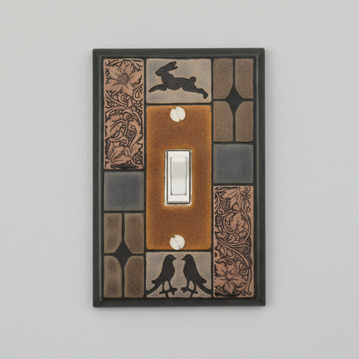 Mission Tile Light Switch Plate Covers - single switch