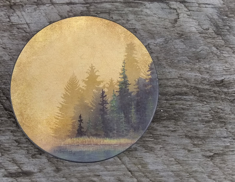 Misty Forest Coasters - Set of 4