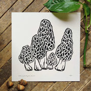Morels Linoprint