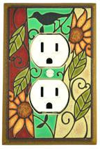 Mosaic Sunflower Outlet Switch Plate Covers
