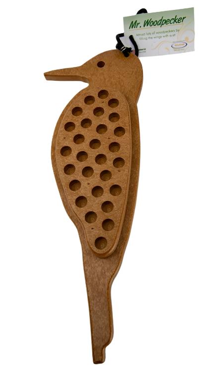 Mr. Woodpecker feeder
Tan