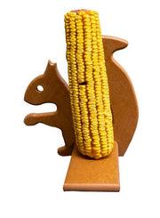 Squirrel feeder with corn - tan