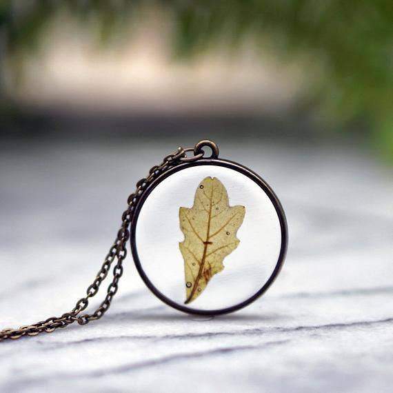 mini Oak Leaf Necklace