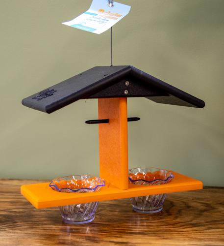 Double Oriole hanging bird feeder