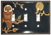 Owl Triple Light Switch Plate
