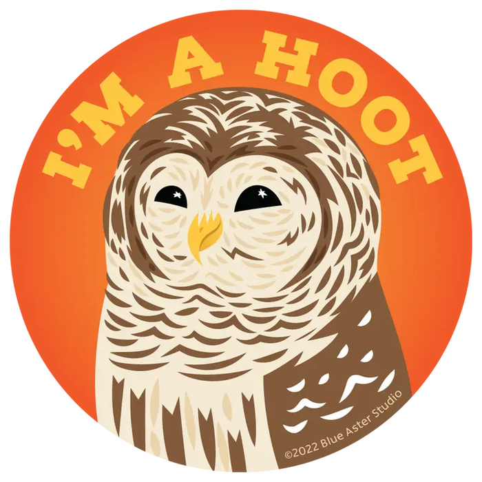 Barred Owl Sticker - I'm a Hoot