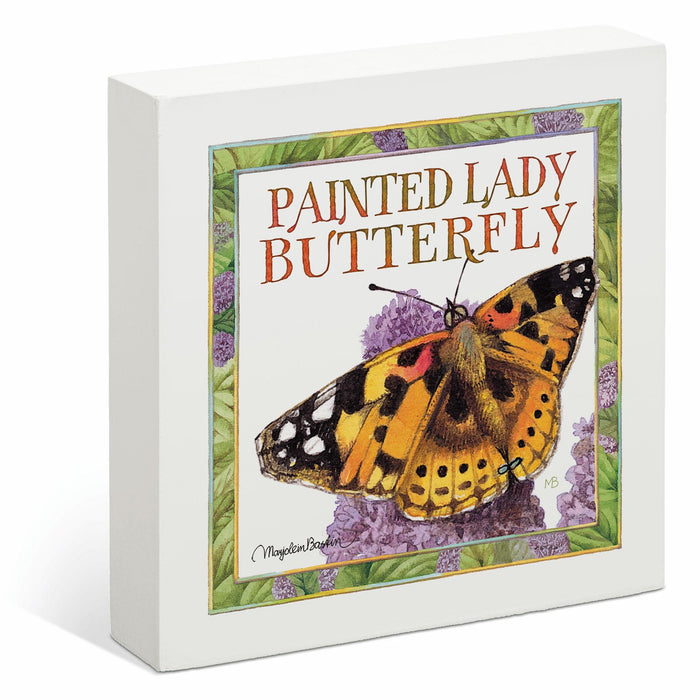 Painted Lady Butterfly 6" x 6" Box Art Sign